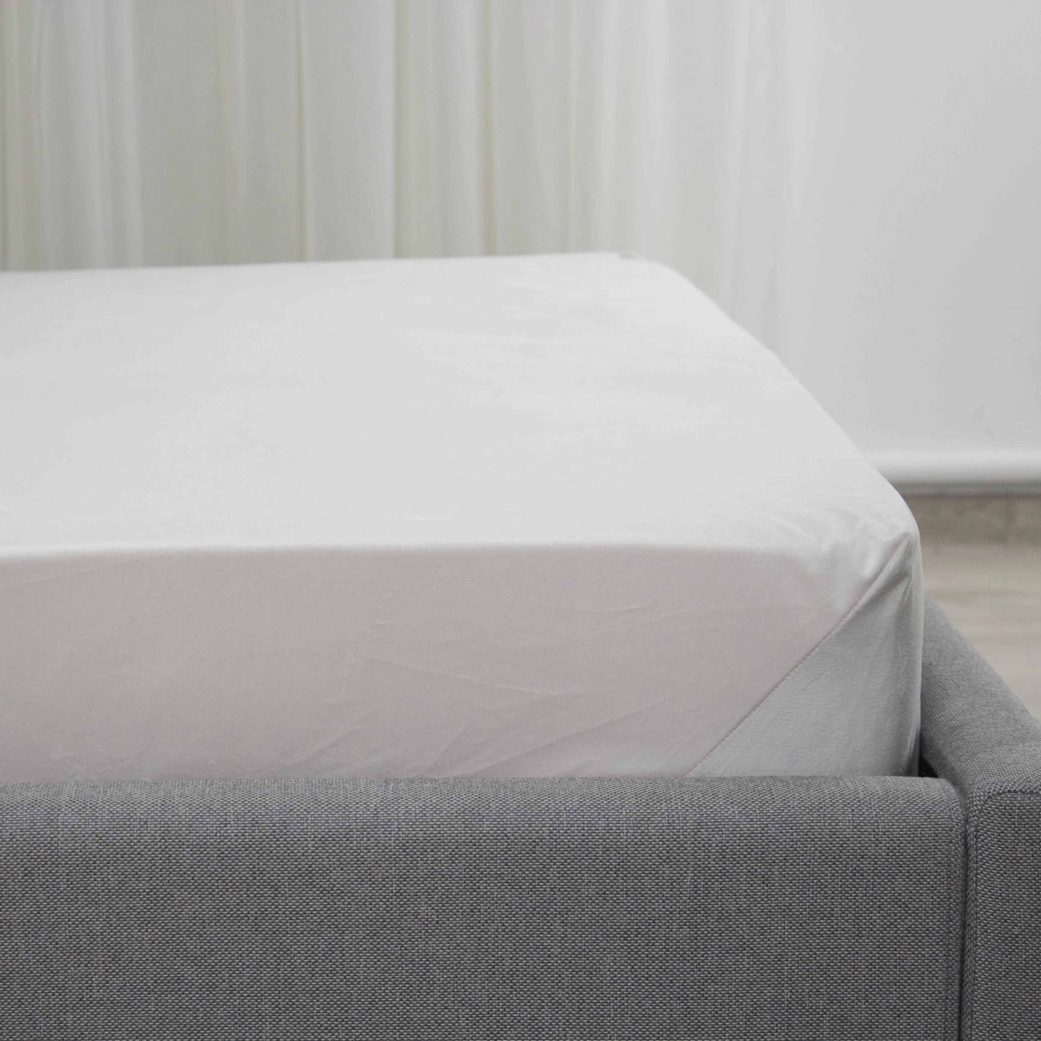 ПростыньТЕП "VELOUR" с резинкой светло-серый, 180x200 - Фото 4