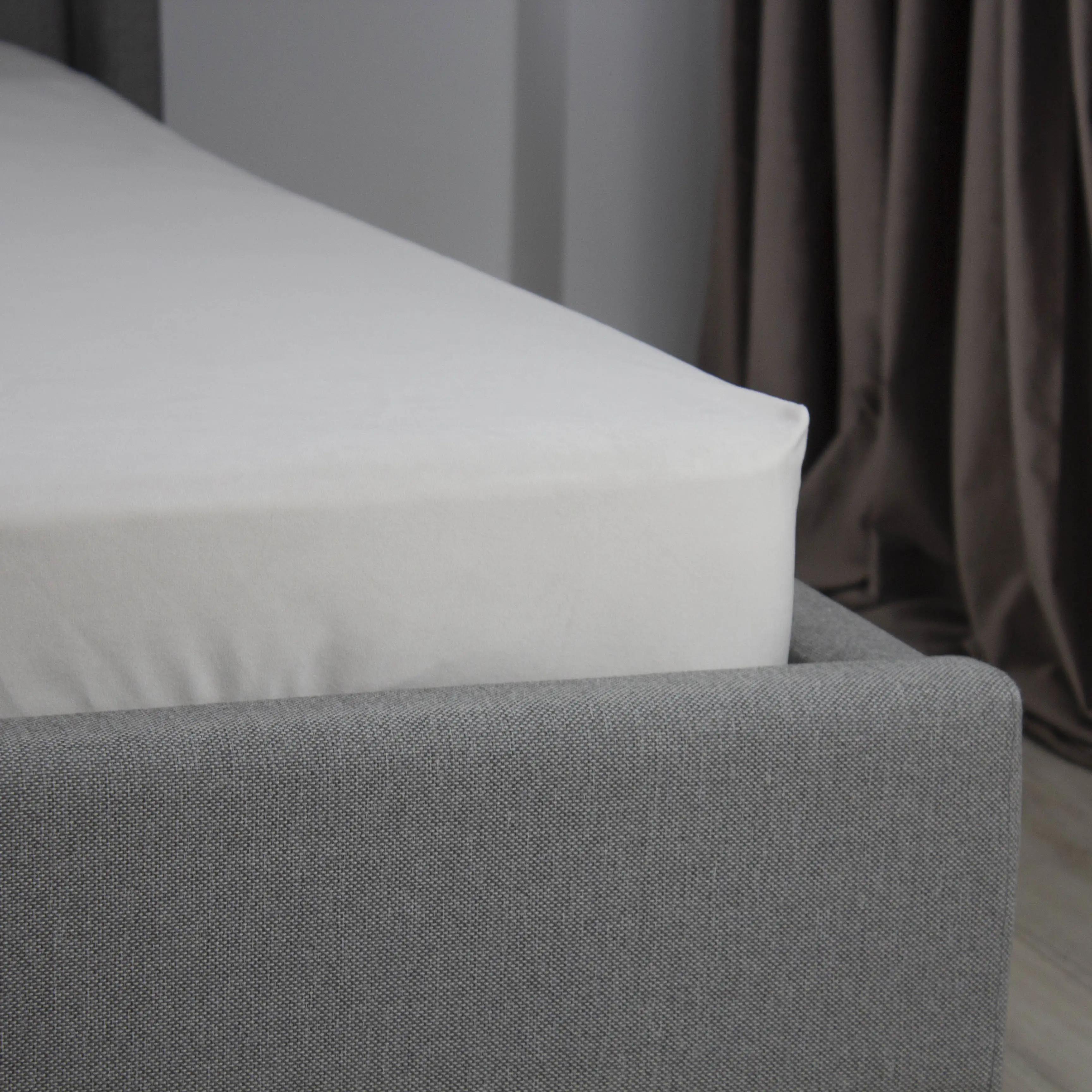 ПростыньТЕП "VELOUR" с резинкой светло-серый, 180x200 - Фото 5