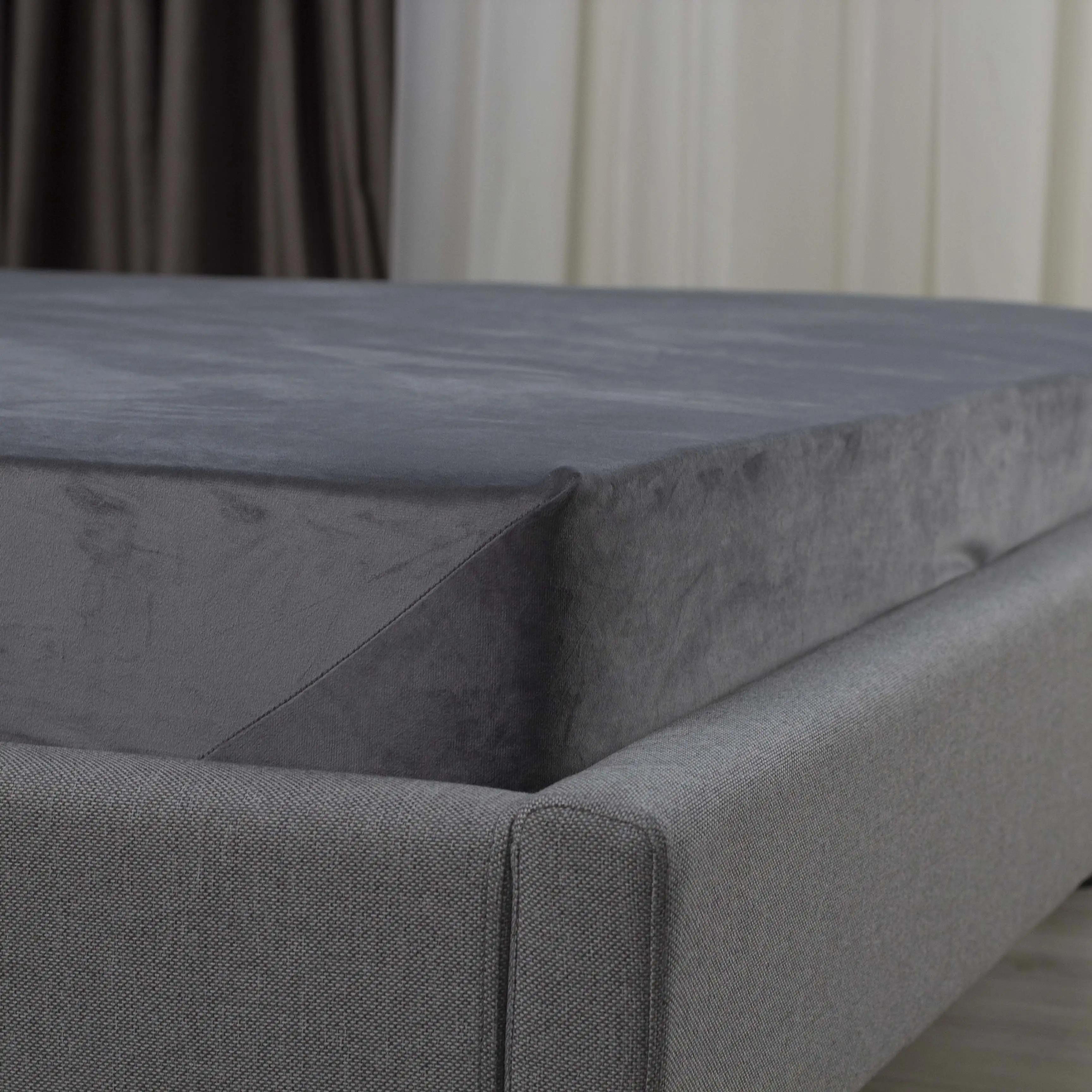 Sheet ТЕП VELOUR with an elastic band grey, 160x200 - Photo 4