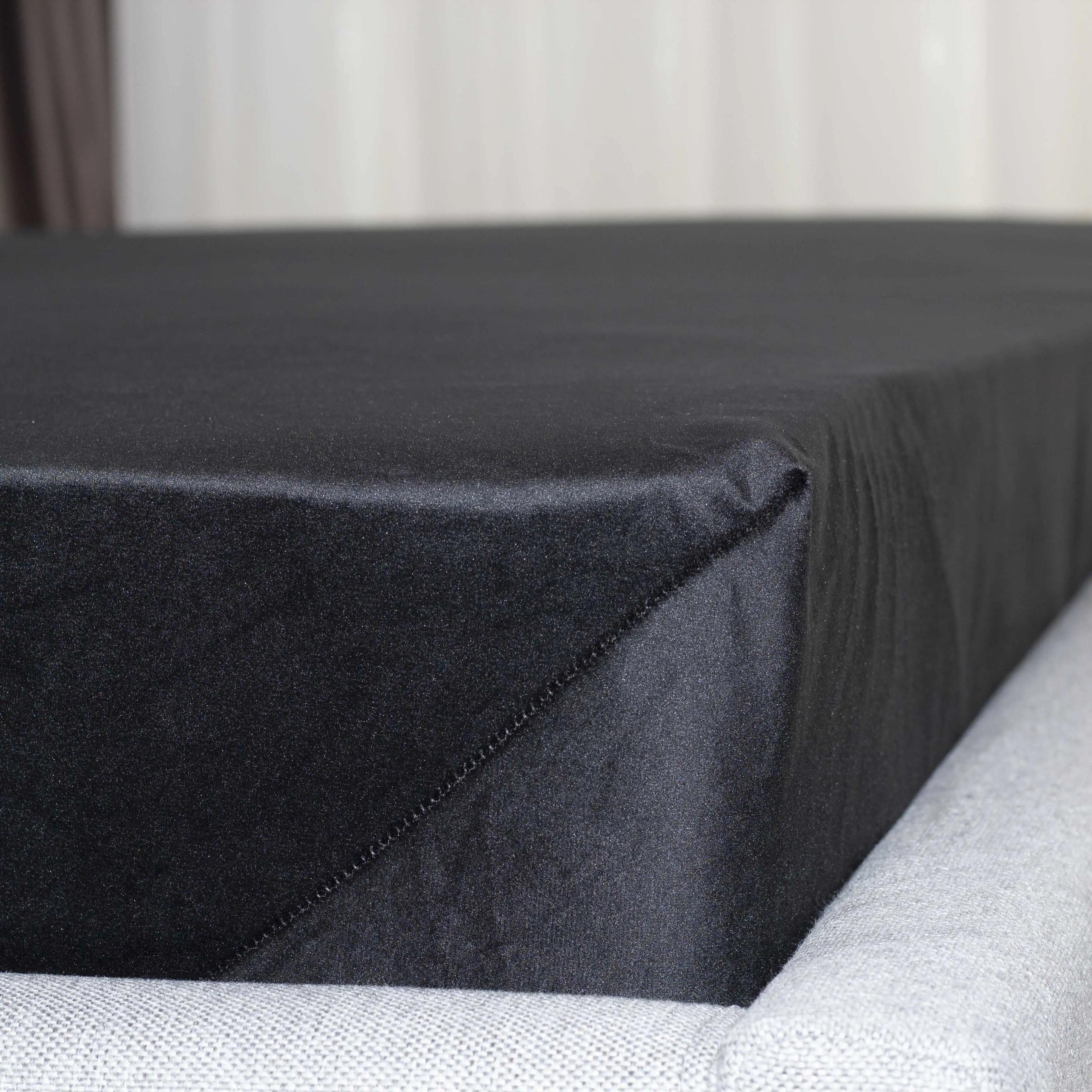 Sheet ТЕП VELOUR with an elastic band black, 180x200 - Photo 4