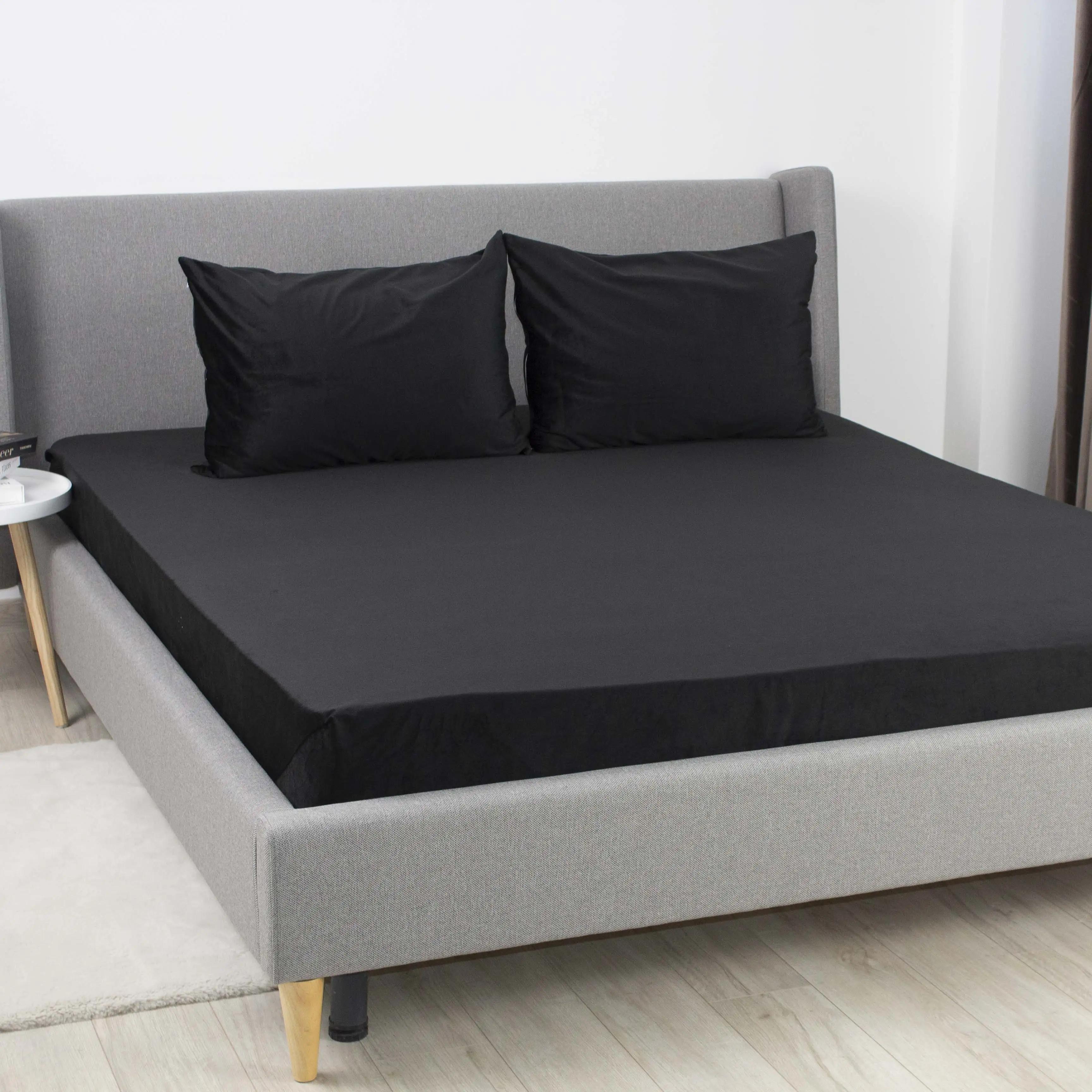 Sheet ТЕП VELOUR with an elastic band black, 180x200 - Photo 2