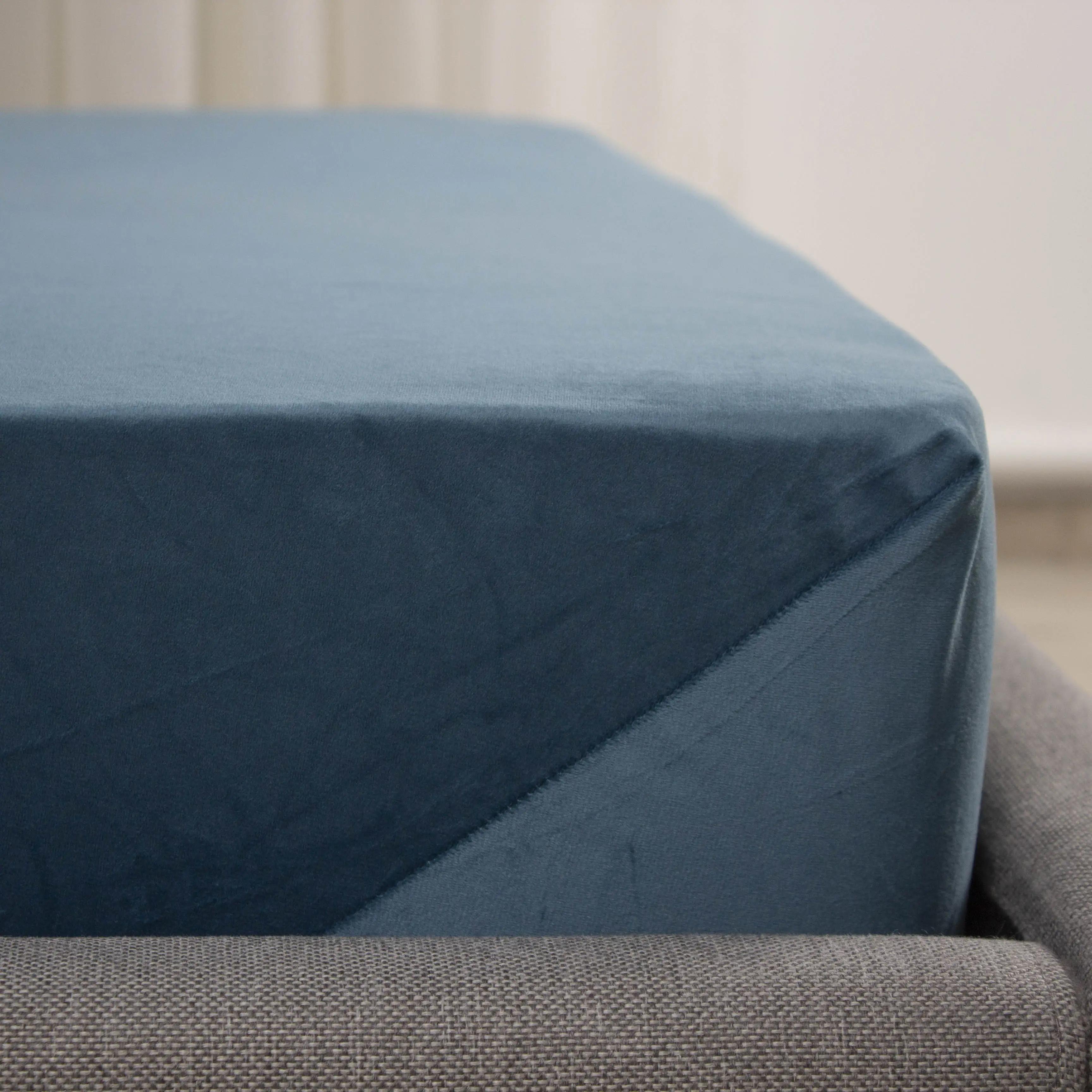 ПростыньТЕП "VELOUR" с резинкой синє, 180x200 - Фото 3