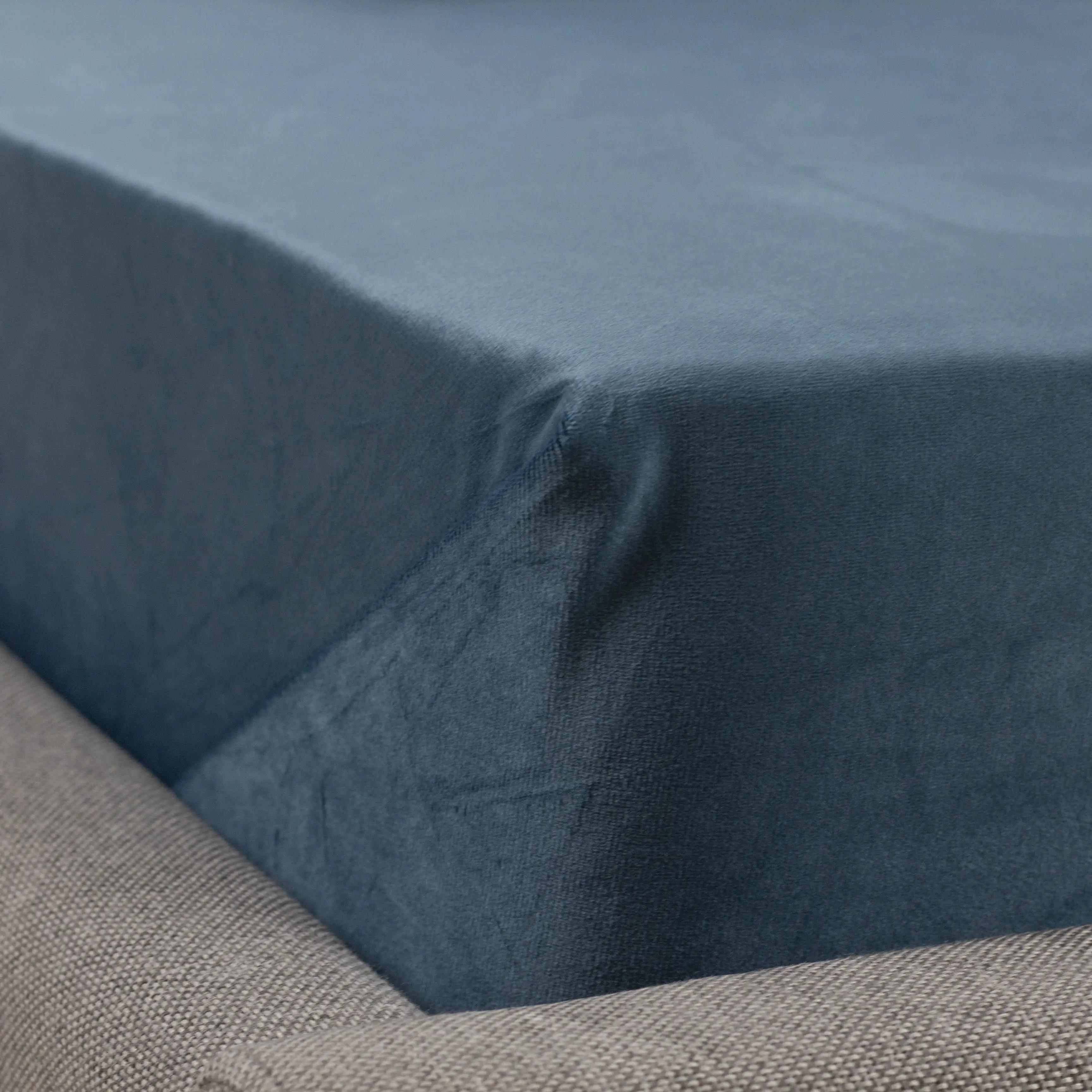 ПростыньТЕП "VELOUR" с резинкой синє, 180x200 - Фото 4