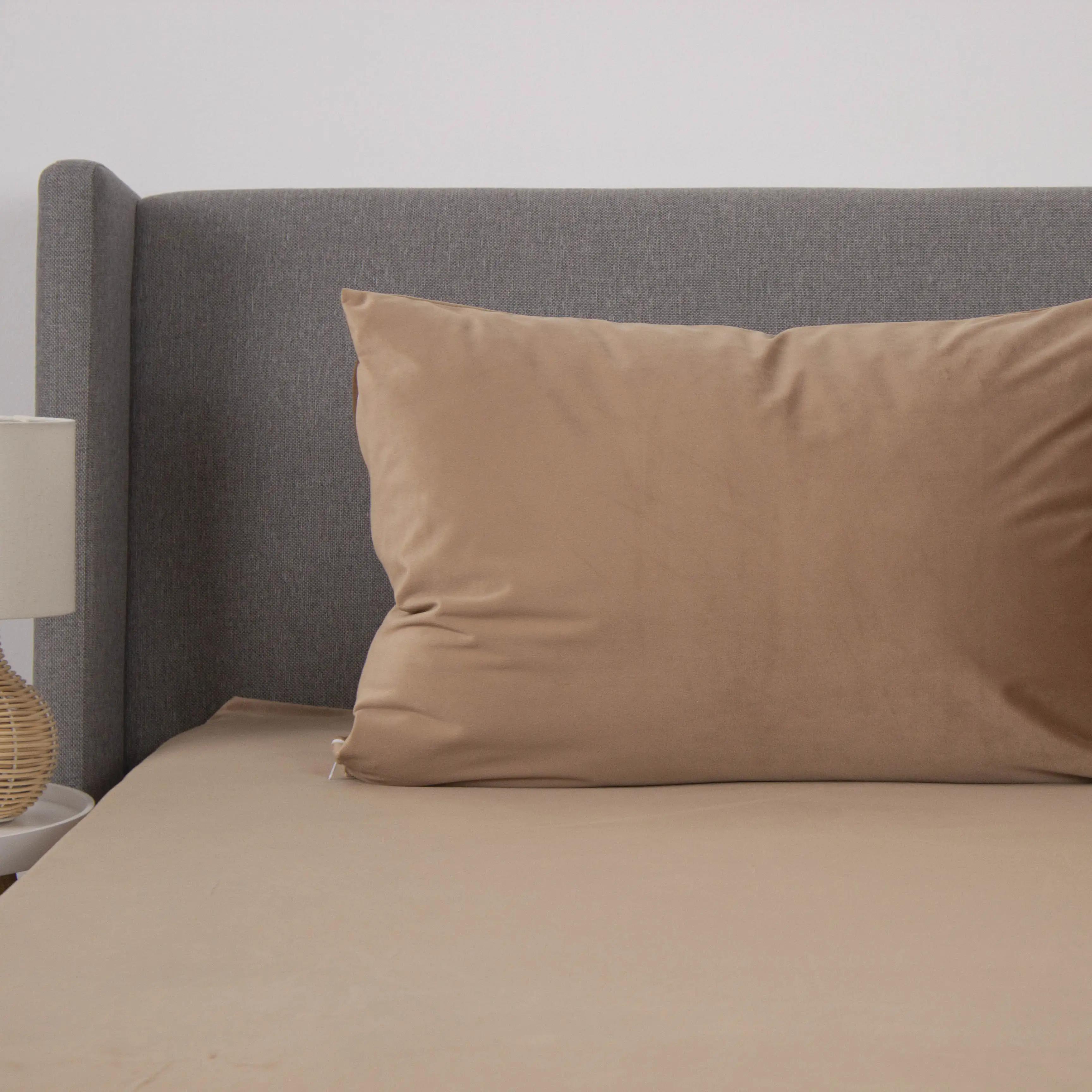 Простирадло ТЕП "VELOUR" з резинкою капучіно, 180x200 - Фото 3