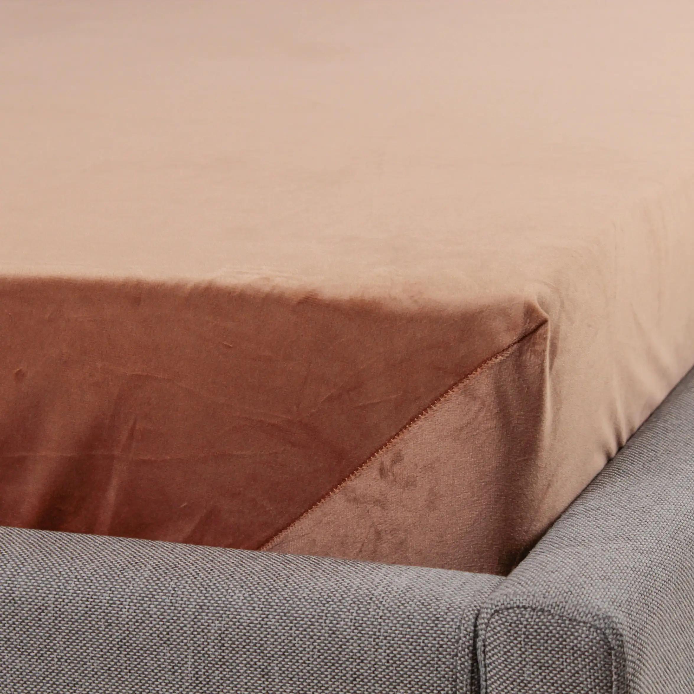 Простирадло ТЕП "VELOUR" з резинкою капучіно, 180x200 - Фото 5