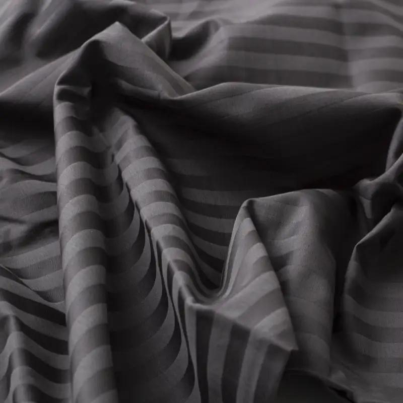 Комплект постільної білизни ТЕП "СТРАЙП САТИН PREMIUM" Graphite, євро - Фото 5