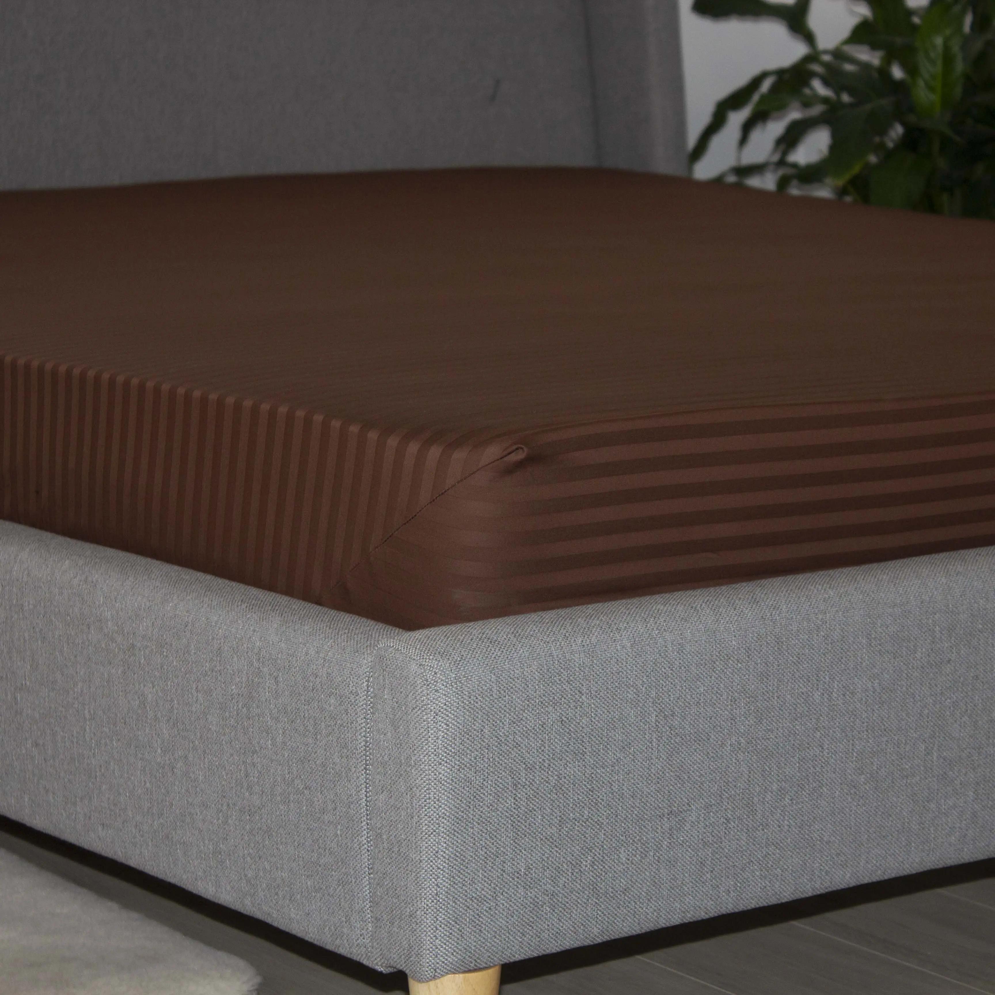 Простирадло "ТЕП" з резинкою сатин Chocolate, 180x200 - Фото 2