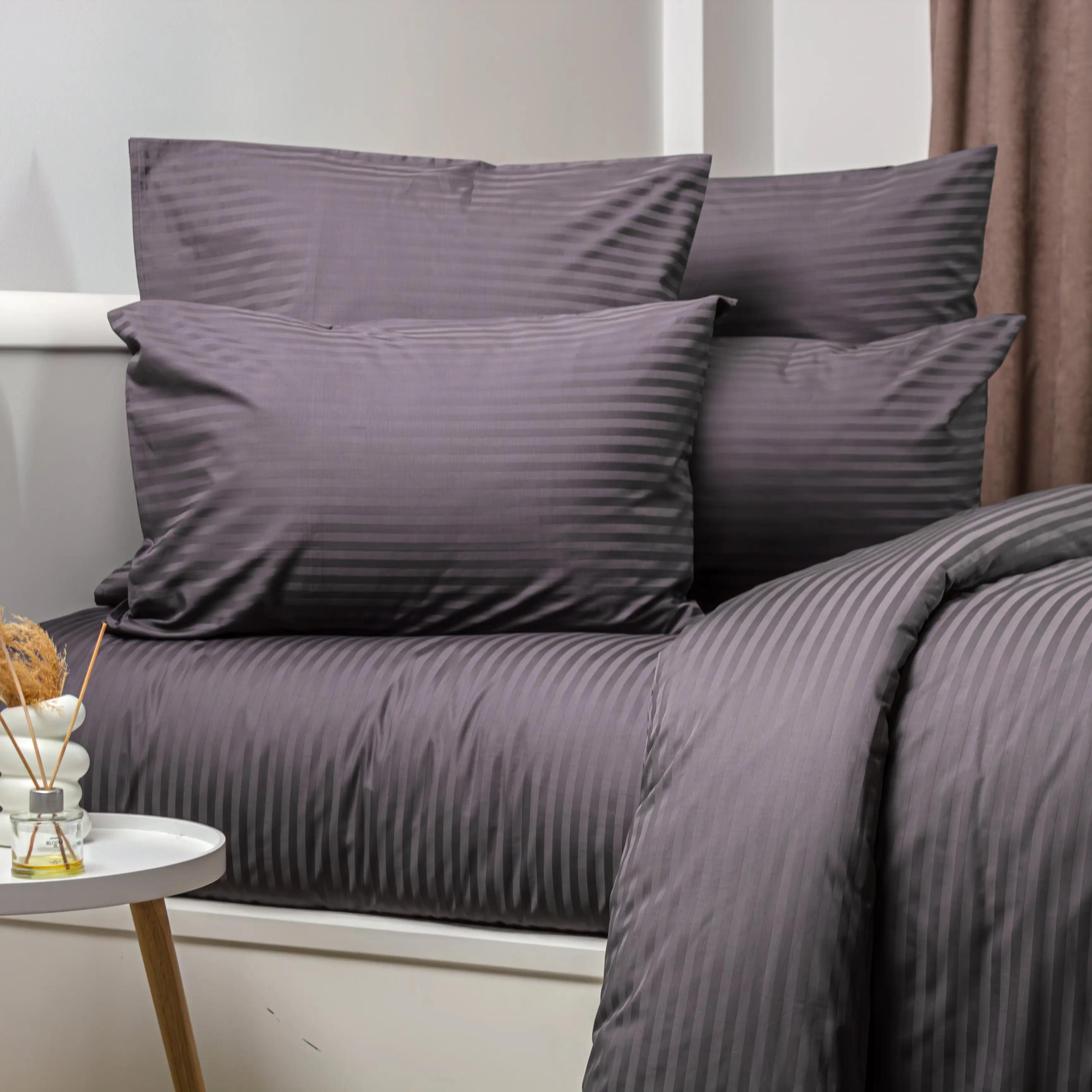 Duvet cover TEP ‘STRIPE SATIN PREMIUM’ Graphite eco, 180х215 - Photo 2