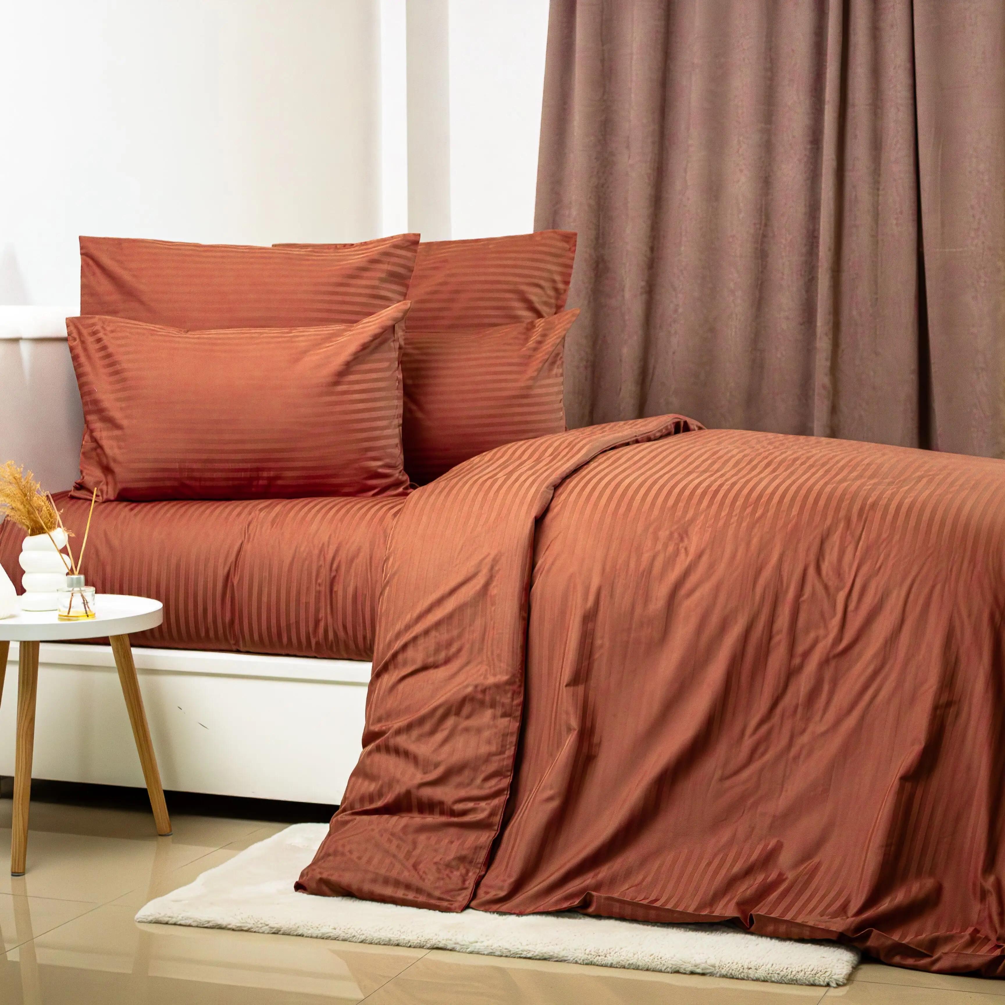 Duvet cover TEP ‘STRIPE SATIN PREMIUM’ Macchiato eco