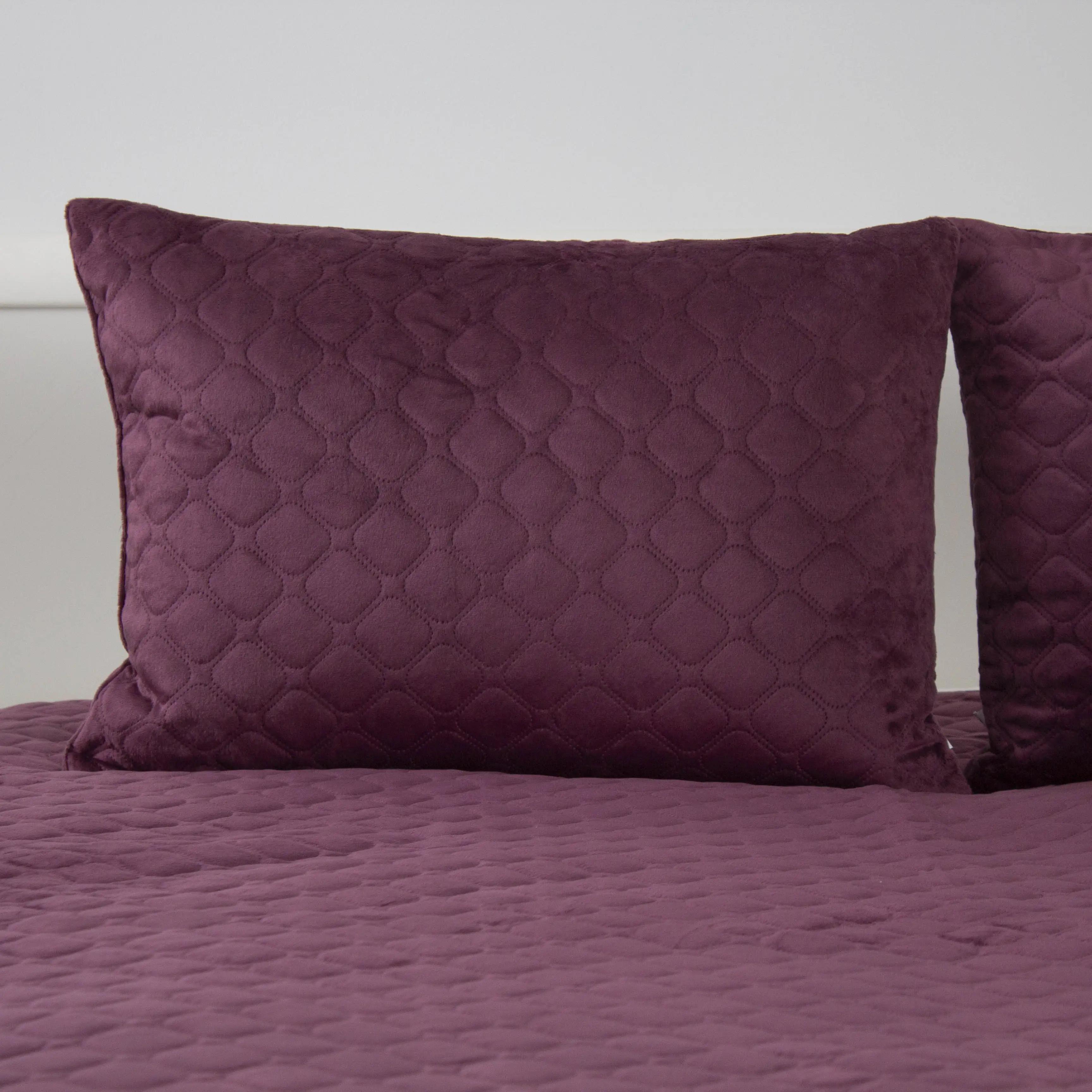 Покривало ТЕП "VELOUR" Бордовий, 220x240 - Фото 4