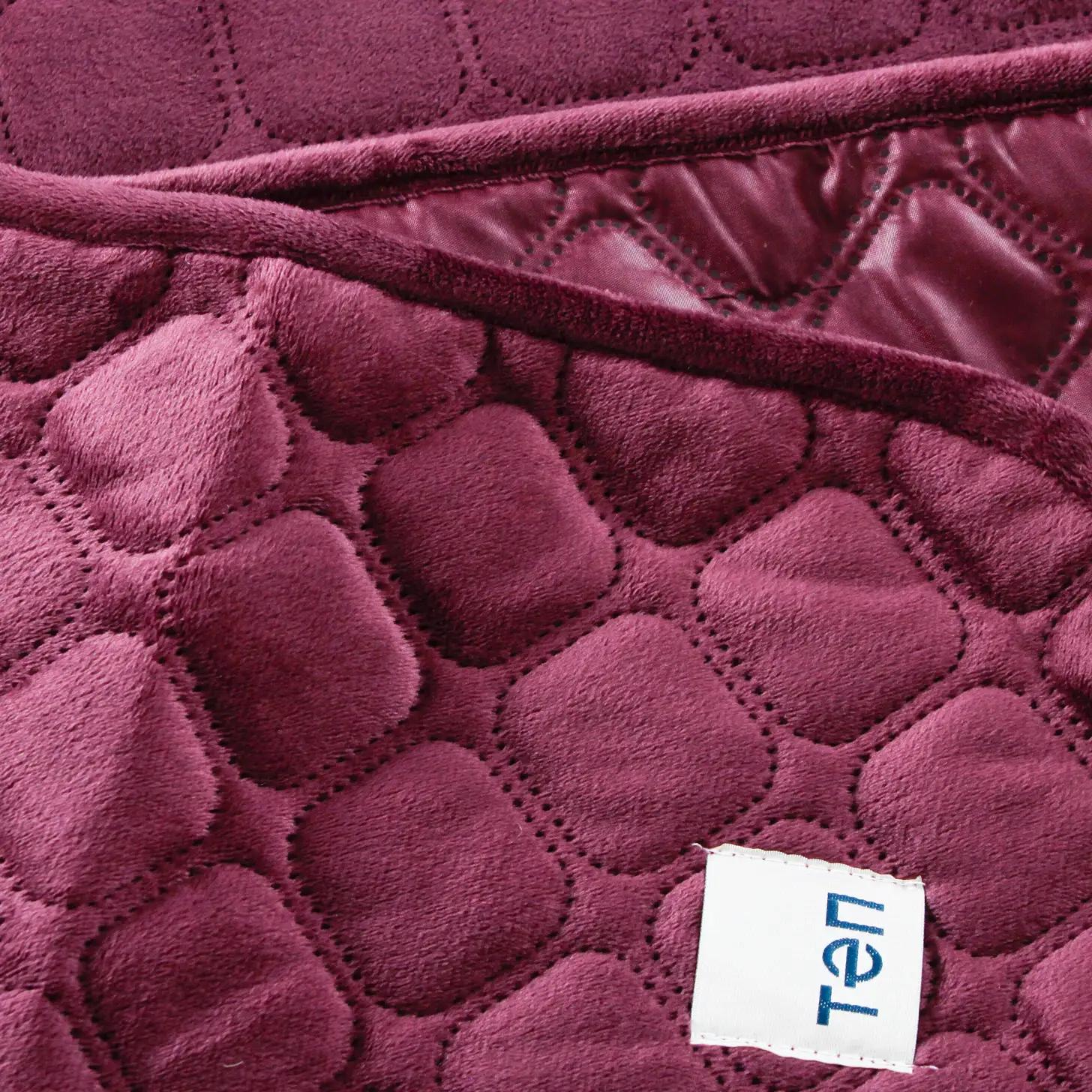 Покривало ТЕП "VELOUR" Бордовий, 220x240 - Фото 5