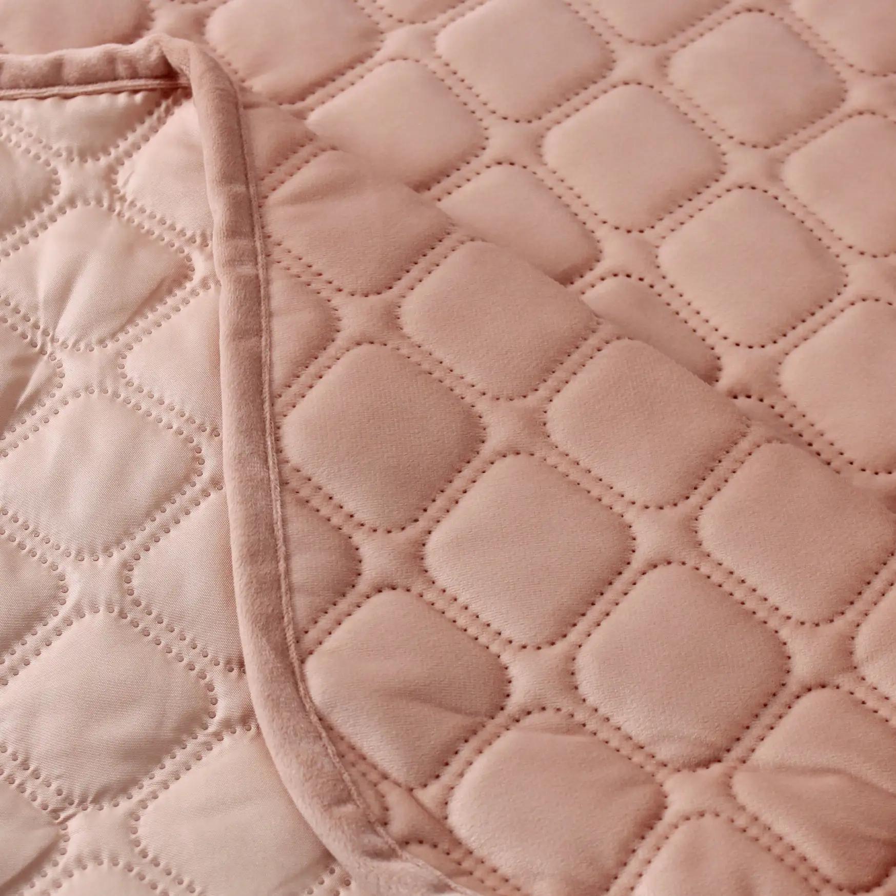 Покрывало ТЕП "VELOUR" пудровое, 240x260 - Фото 5