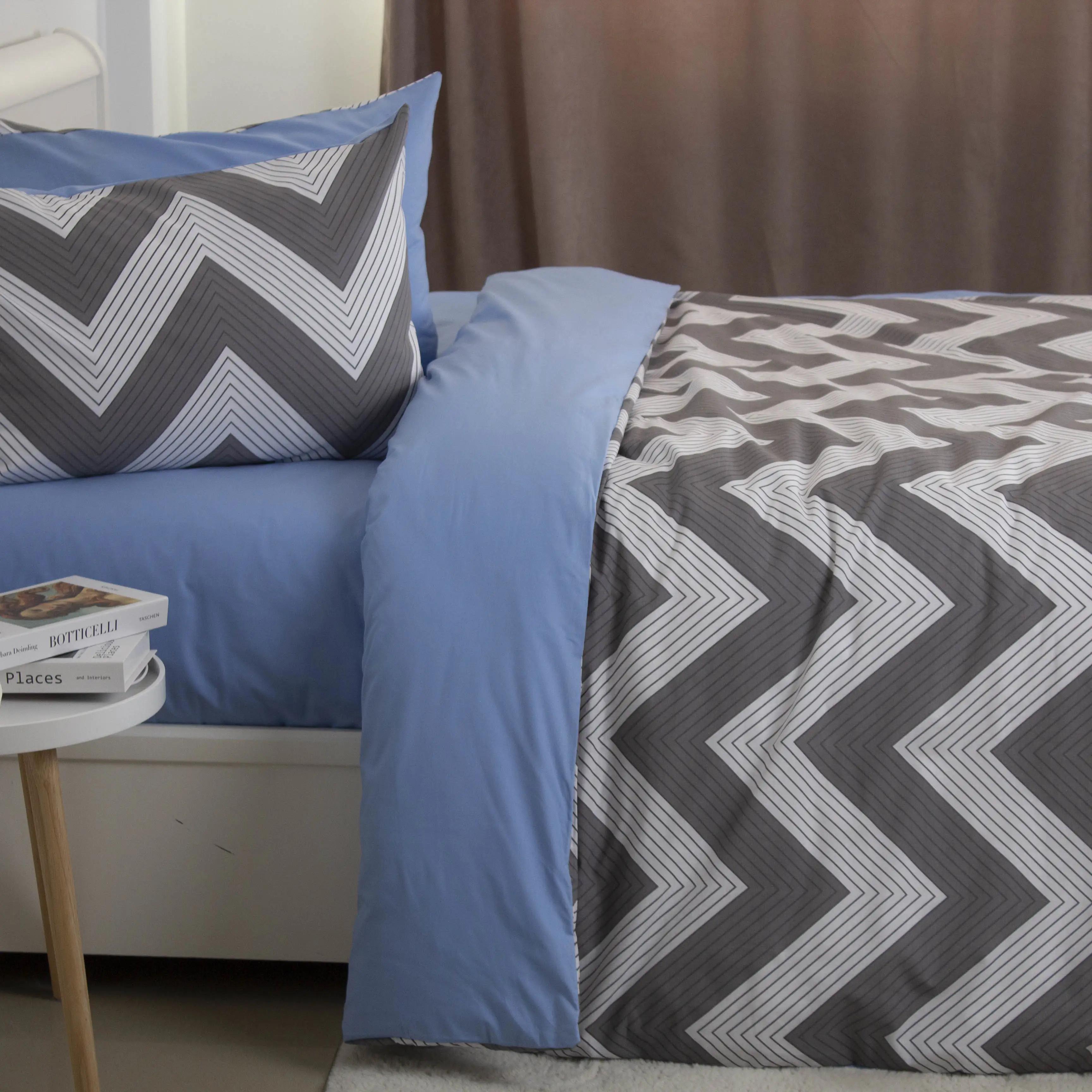 Комплект постельного белья ТЕП «Happy Sleep» Blue Symmetry, двуспальное - Фото 3