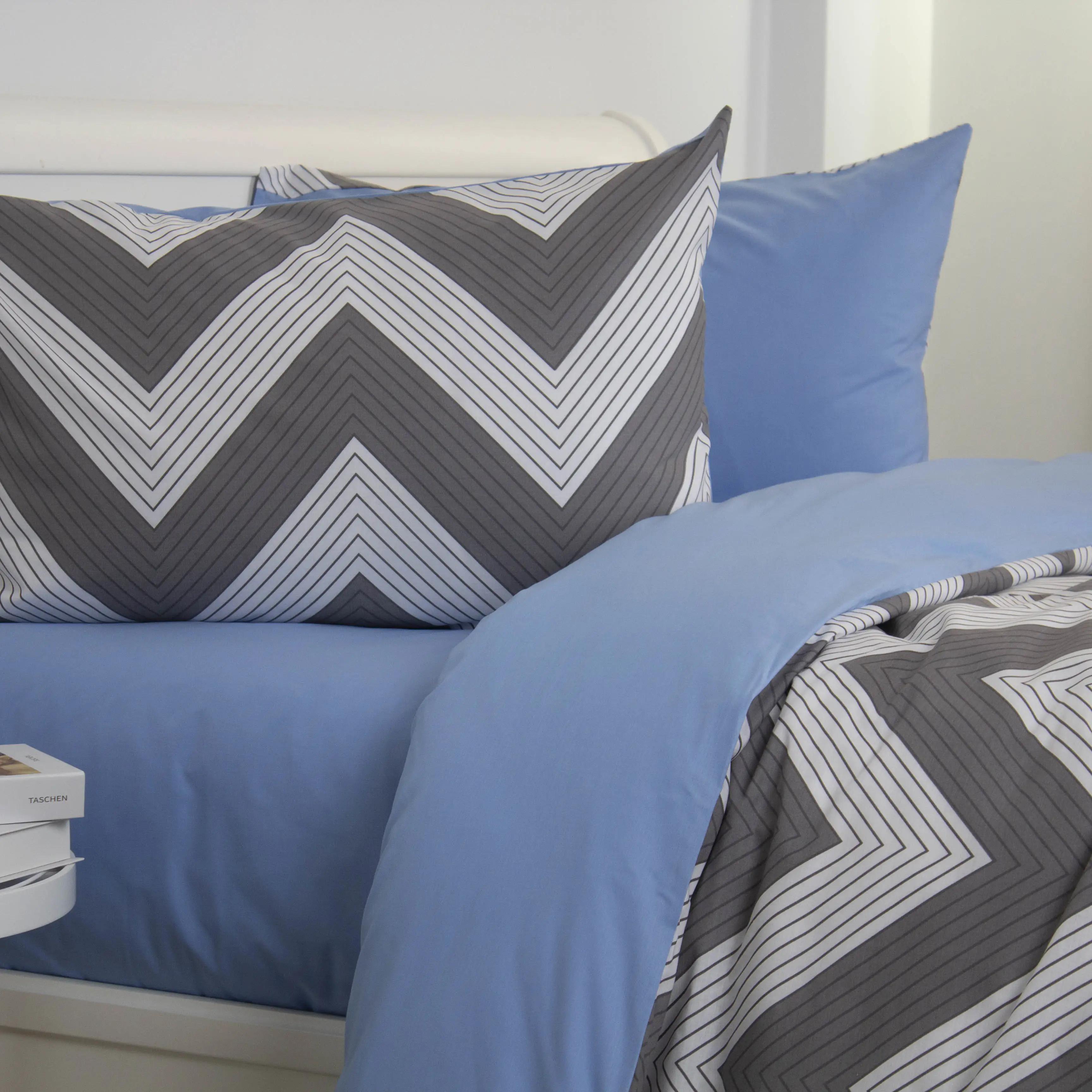 Комплект постельного белья ТЕП «Happy Sleep» Blue Symmetry, двуспальное - Фото 4