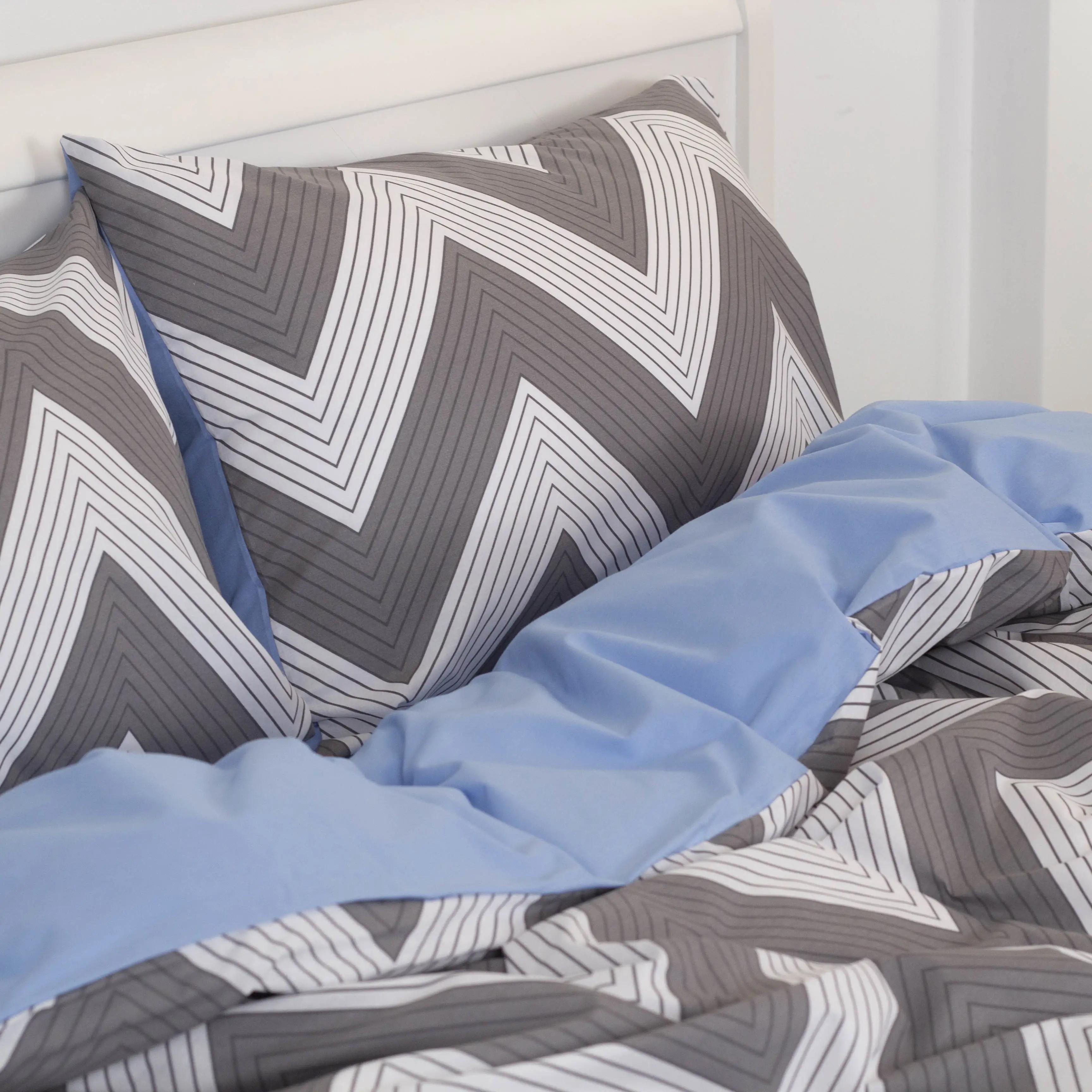 Комплект постельного белья ТЕП «Happy Sleep» Blue Symmetry, двуспальное - Фото 5