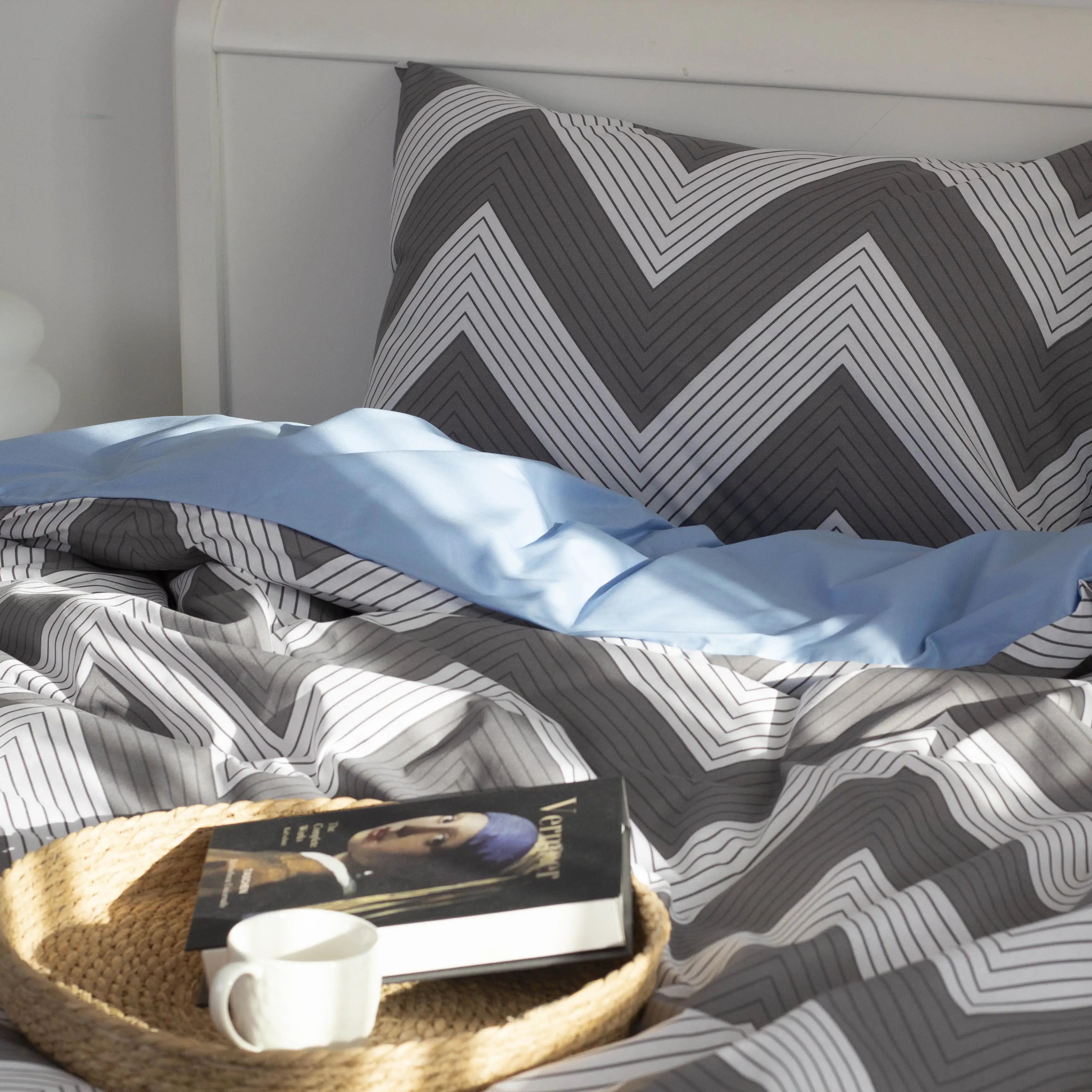 Комплект постельного белья ТЕП «Happy Sleep» Blue Symmetry, двуспальное - Фото 6