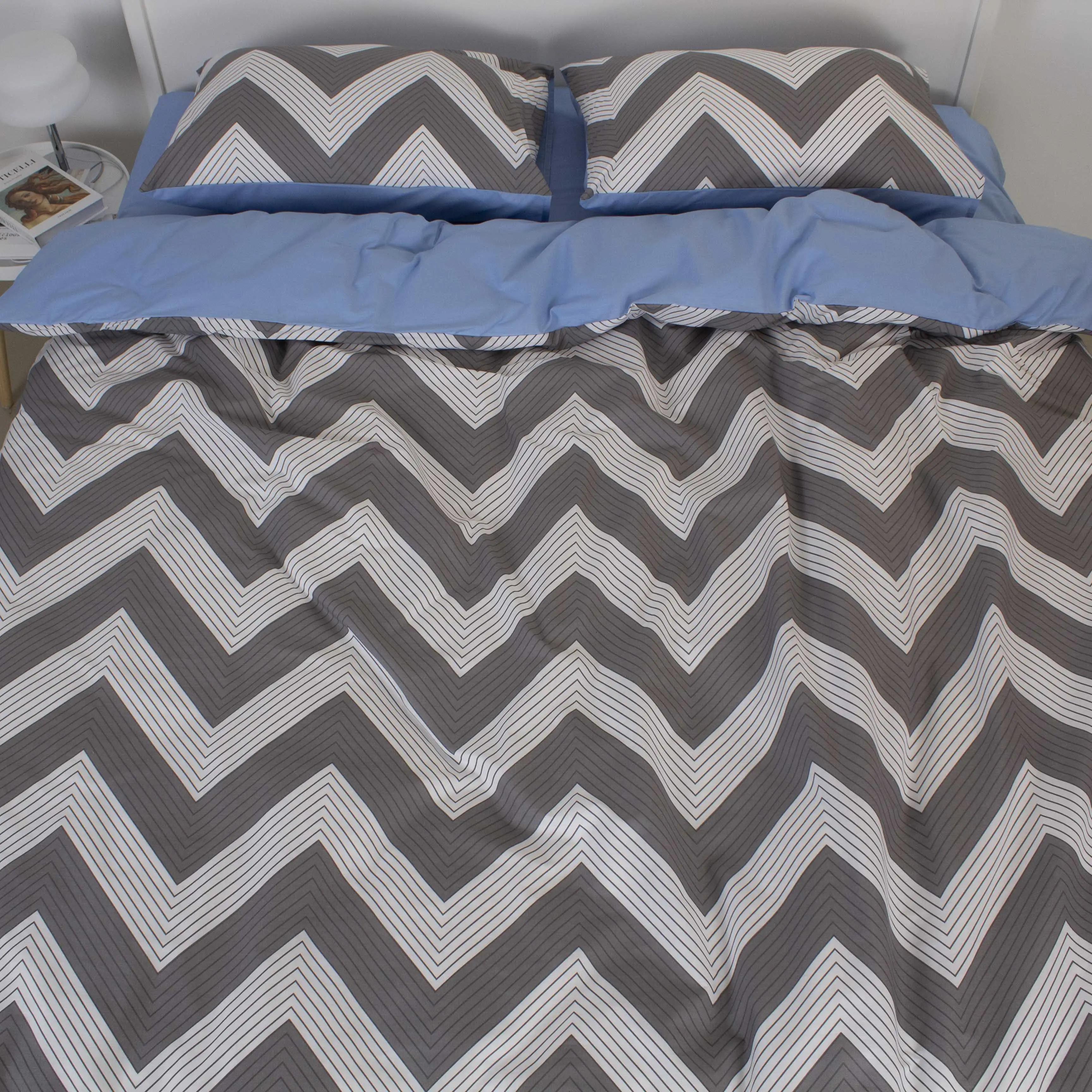 Комплект постельного белья ТЕП «Happy Sleep» Blue Symmetry, двуспальное - Фото 8